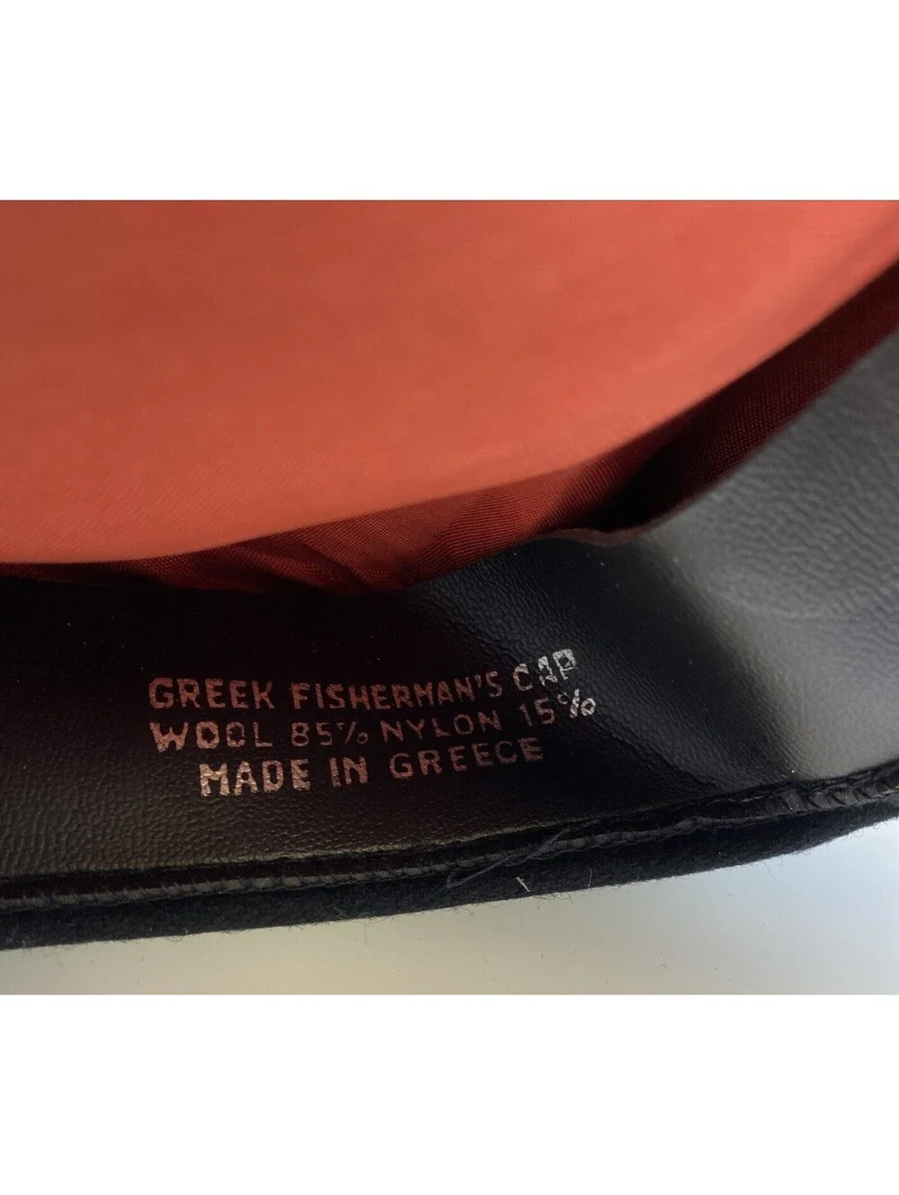 ATHENIAN-FQH Authentic Black Wool Greek Fisherman's Cap 7.5 Handmade in Greece